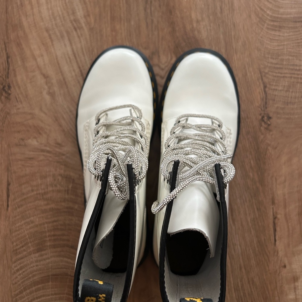 Dr. Martens White Lace Up Boots - Picture 5 of 8